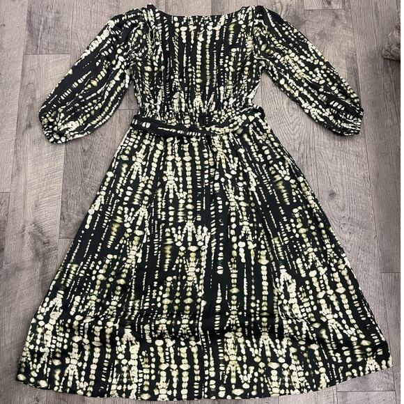 Banana Republic Tie Dye Wrap Maxi Dress V-Neck 3/4 Sleeves - Picture 5 of 7